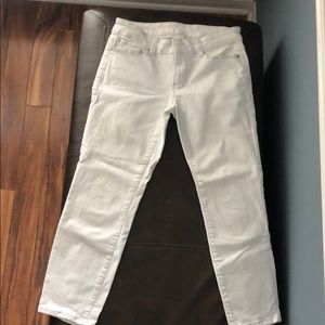 White Denim Crop Jeans